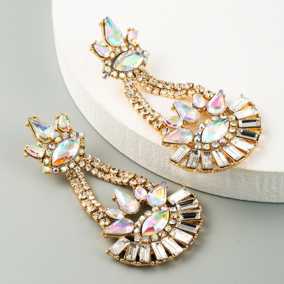 Jewelry - 2 BEAUTIFUL  RHINESTONES CHANDELIER  EARRINGS MIX OR MATCH